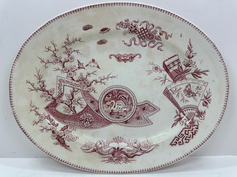 Japanese Brown by H. Grindley Platter 18.5'W x 15'D [Photo 3]