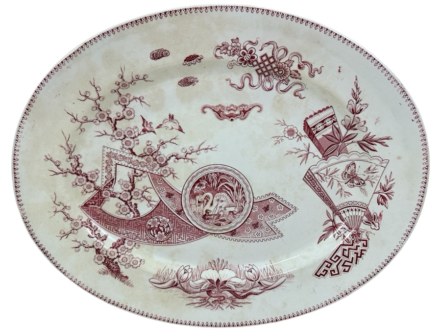 Japanese Brown by H. Grindley Platter 18.5'W x 15'D [Photo 1]