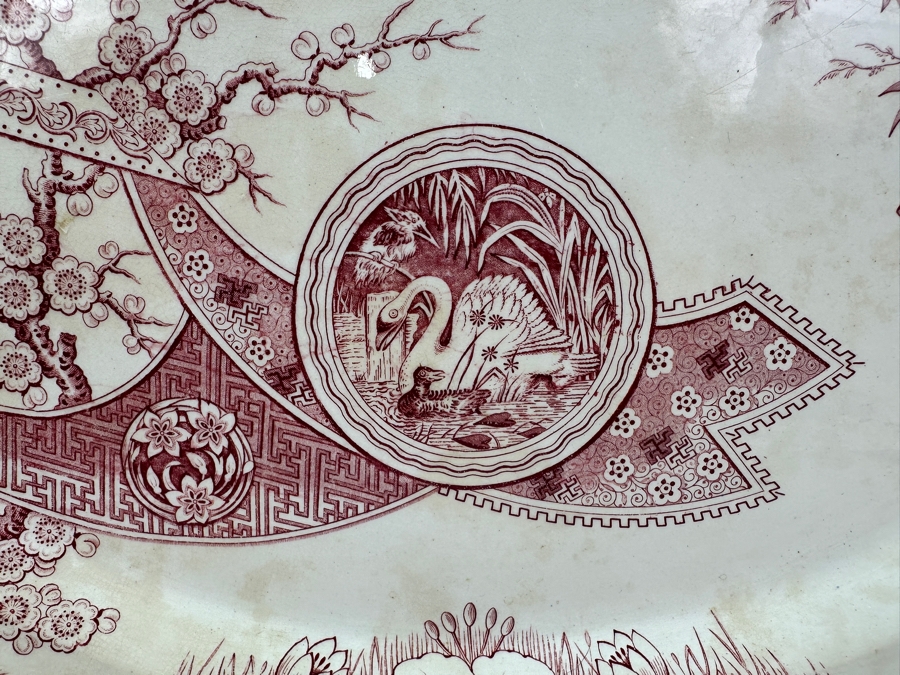 Japanese Brown by H. Grindley Platter 18.5'W x 15'D [Photo 5]