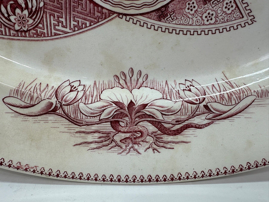 Japanese Brown by H. Grindley Platter 18.5'W x 15'D [Photo 4]