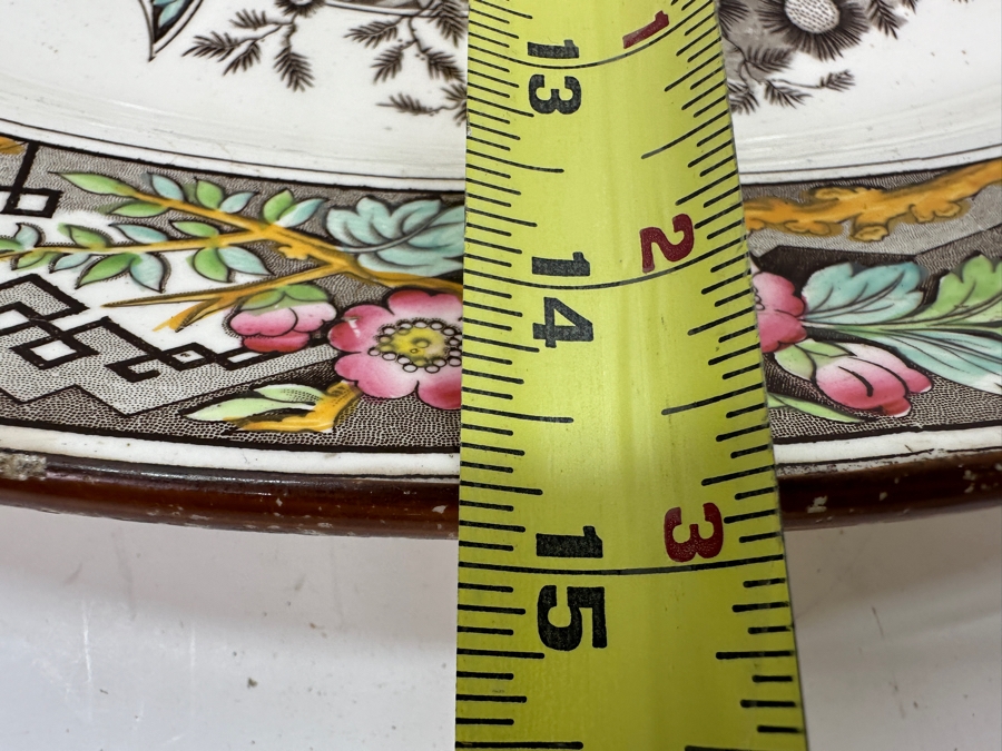 Antique Wedgwood Beatrice Brown Transferware Platter 18.5'W x 14.5'D [Photo 14]