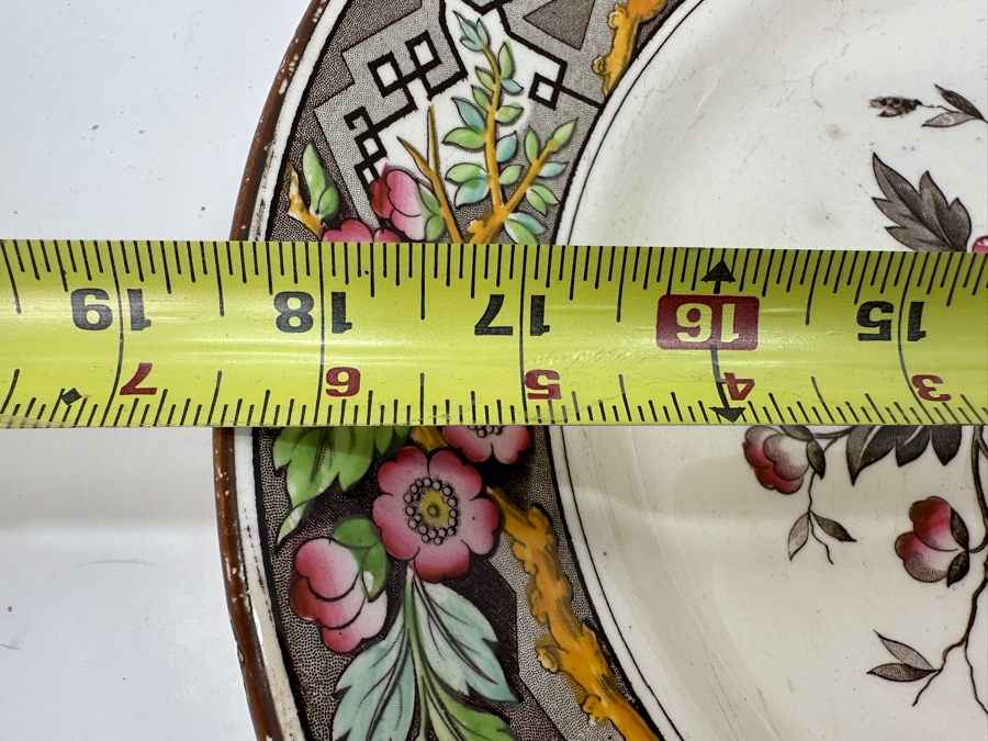 Antique Wedgwood Beatrice Brown Transferware Platter 18.5'W x 14.5'D [Photo 13]