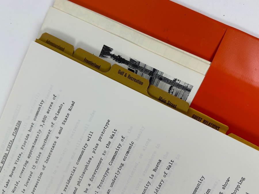 Walt Disney World Guest Relations Binder Filled With Information On Walt Disney World Including Park Maps [Photo 11]