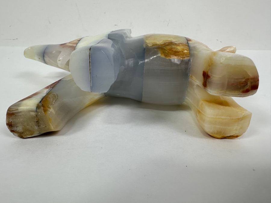 Vintage Hand Carved Natural Stone Elephant Figurine 7'W x 4.5'H [Photo 5]