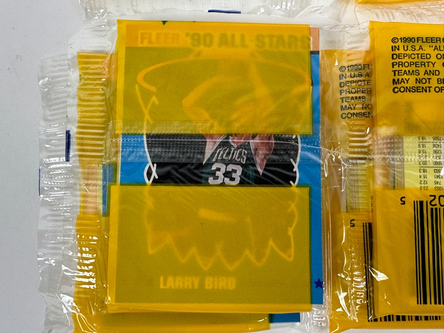 Just Added - (4) Factory Sealed Vintage 1990 Fleer NBA Basketball Trading Cards [Photo 3]