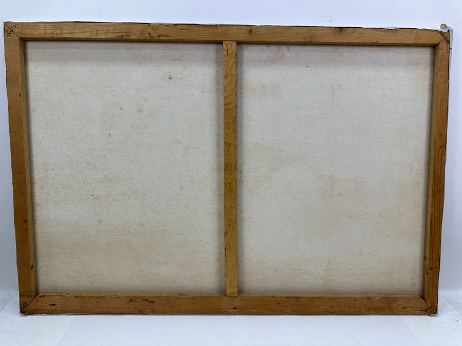 Just Added - Original Western Oil Painting On Canvas Signed I. Amaro 36 X 24 [Photo 10]