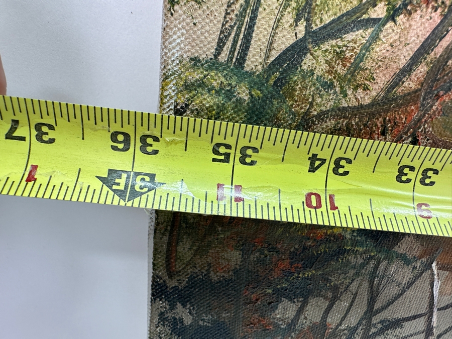 Just Added - Original Western Oil Painting On Canvas Signed I. Amaro 36 X 24 [Photo 8]