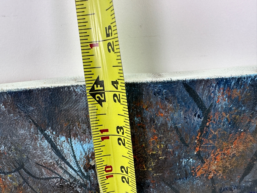 Just Added - Original Western Oil Painting On Canvas Signed I. Amaro 36 X 24 [Photo 9]