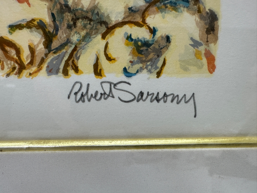Just Added - Robert Sarsony Artist Signed Artist Proof Lithograph Numbered 10 Of 30 29 X 23 Framed 40.5 X 33.5 [Photo 5]