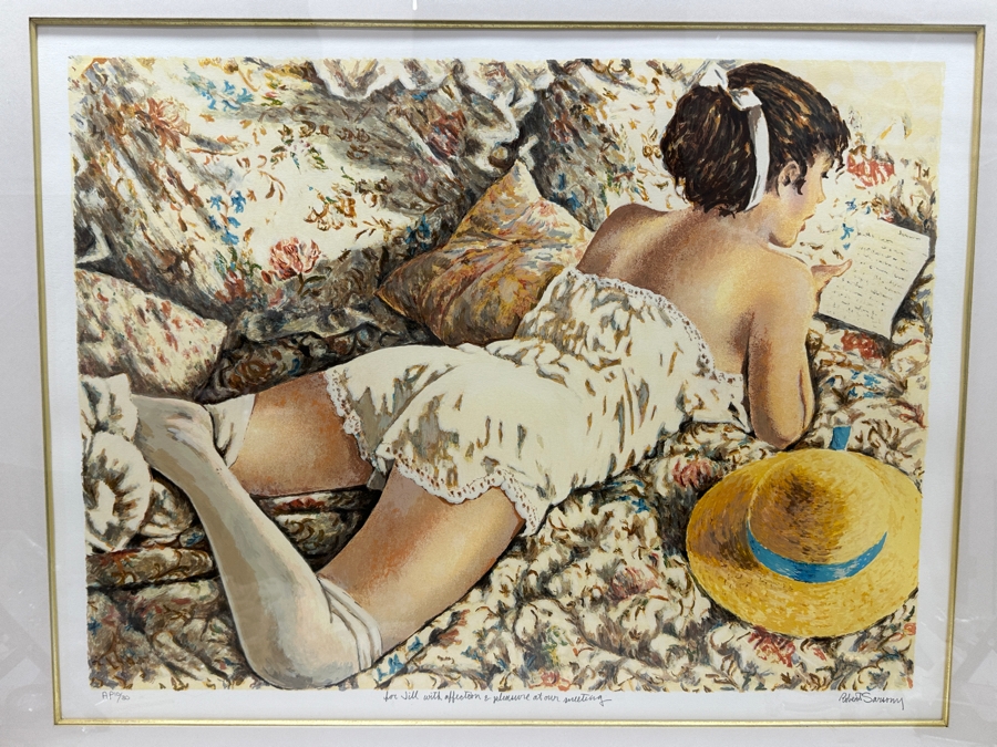 Just Added - Robert Sarsony Artist Signed Artist Proof Lithograph Numbered 10 Of 30 29 X 23 Framed 40.5 X 33.5