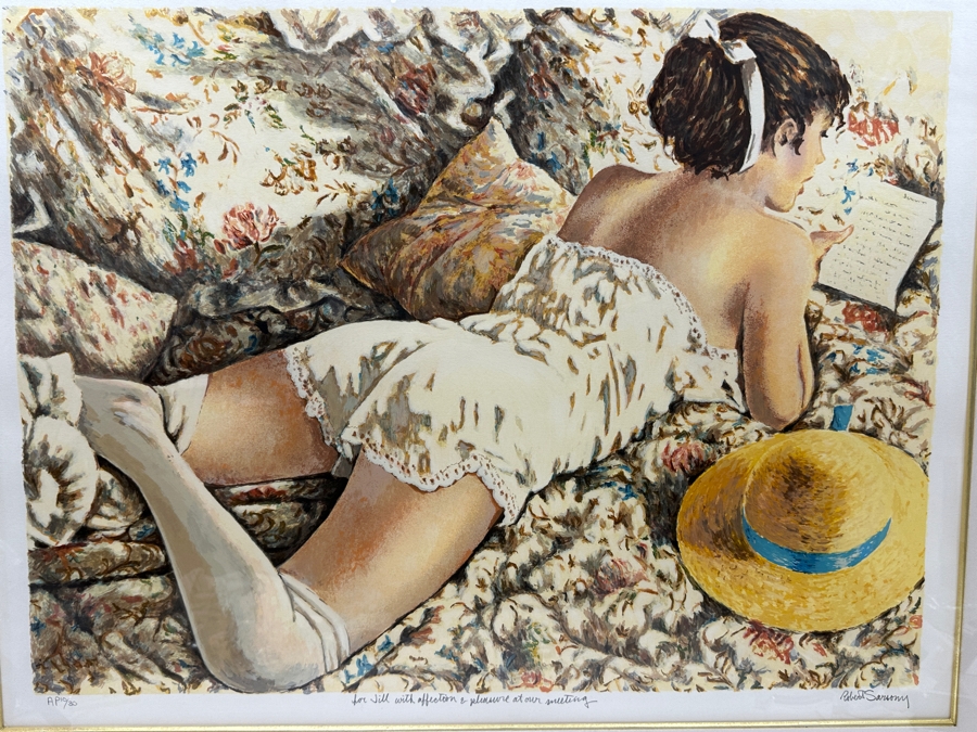 Just Added - Robert Sarsony Artist Signed Artist Proof Lithograph Numbered 10 Of 30 29 X 23 Framed 40.5 X 33.5 [Photo 3]