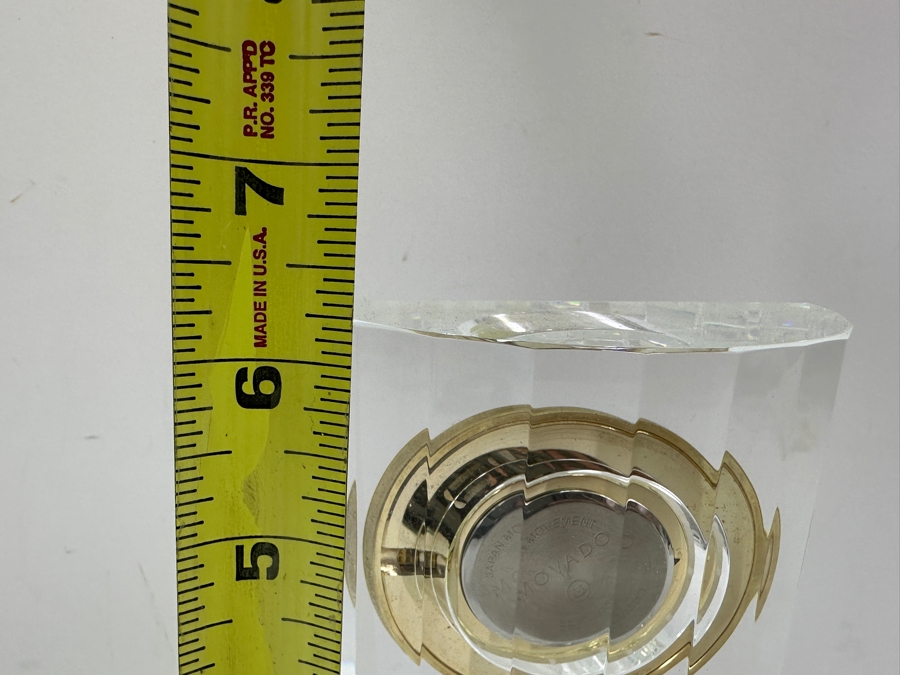 Just Added - Movado Crystal Desk Clock 3.5W X 6.25H [Photo 7]