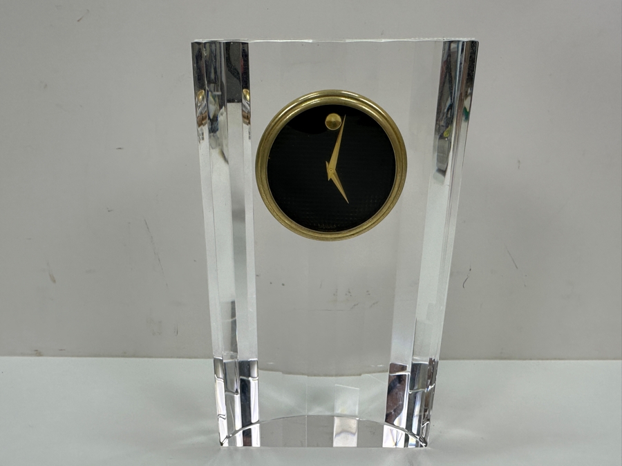Just Added - Movado Crystal Desk Clock 3.5W X 6.25H [Photo 2]