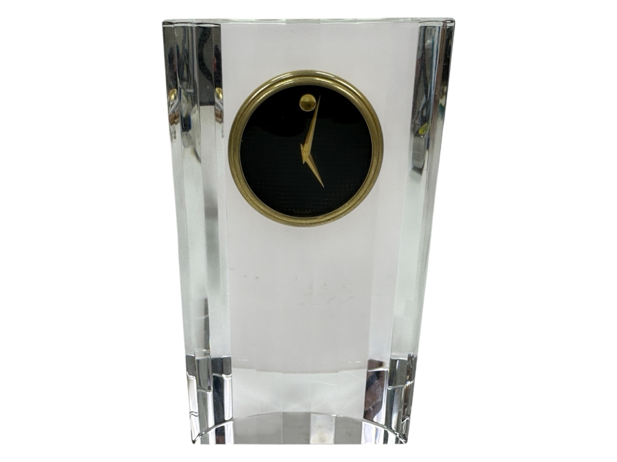 Just Added - Movado Crystal Desk Clock 3.5W X 6.25H [Photo 1]