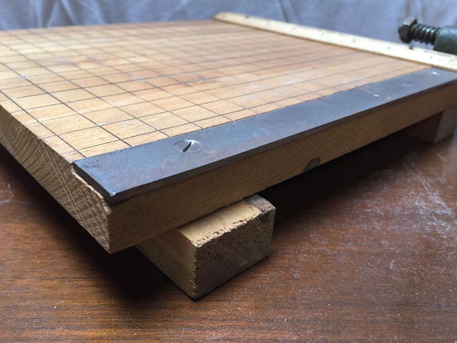 Vintage Compact Burke & James Wooden Paper Cutter Like New [Photo 6]