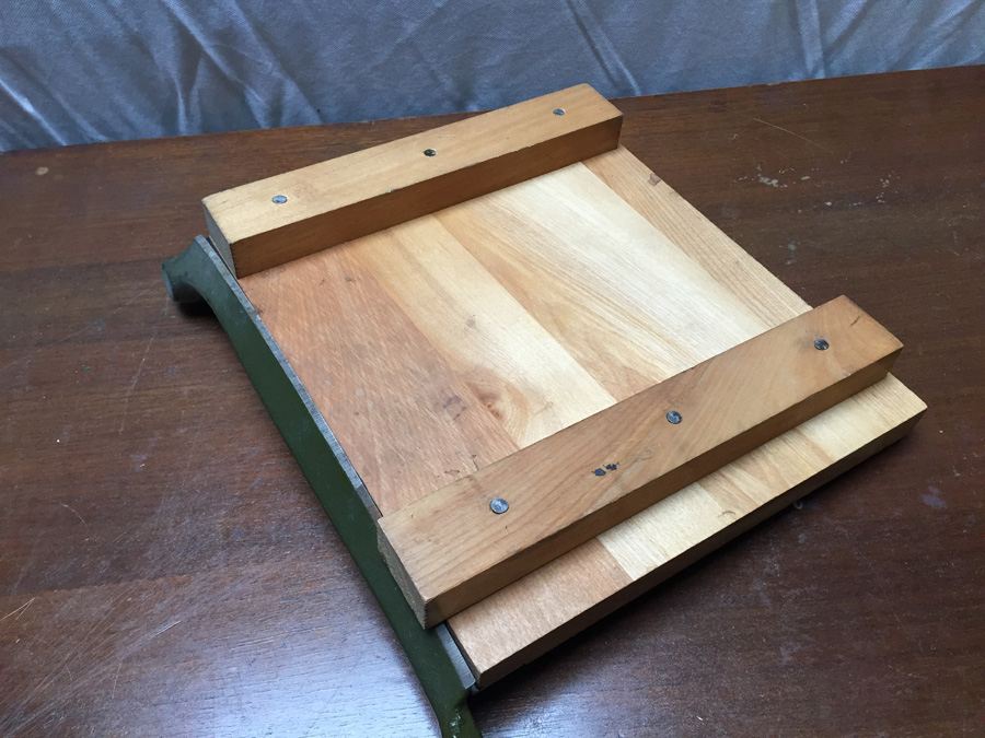 Vintage Compact Burke & James Wooden Paper Cutter Like New [Photo 8]