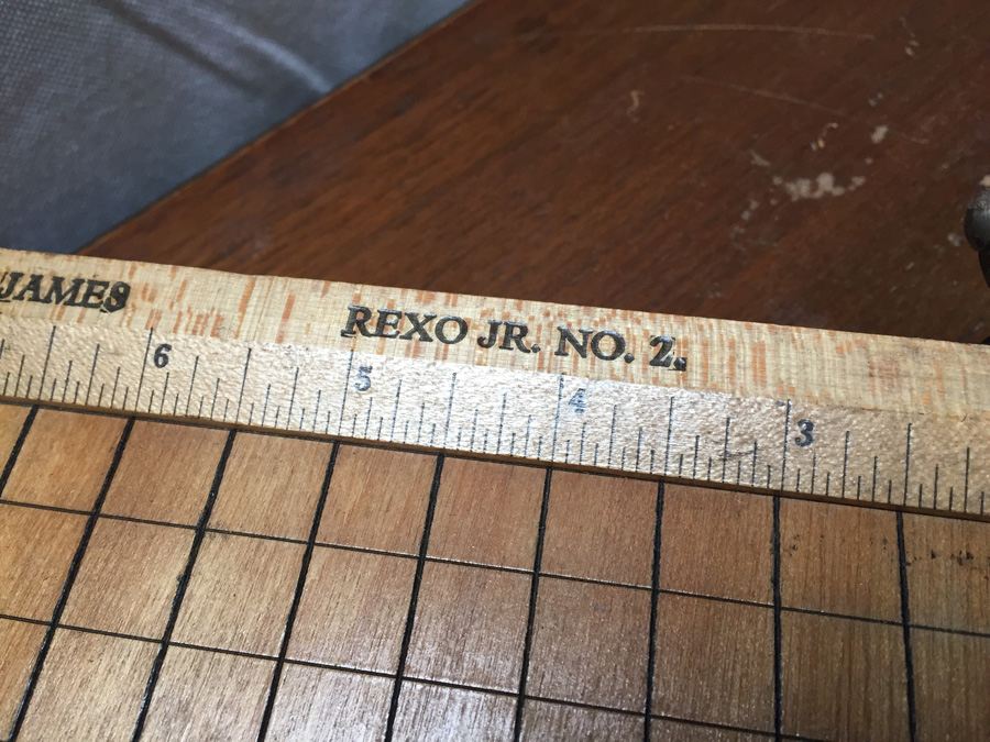 Vintage Compact Burke & James Wooden Paper Cutter Like New [Photo 3]