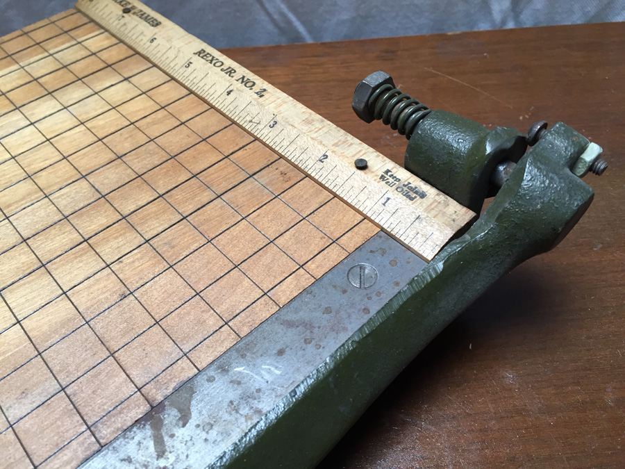 Vintage Compact Burke & James Wooden Paper Cutter Like New [Photo 4]
