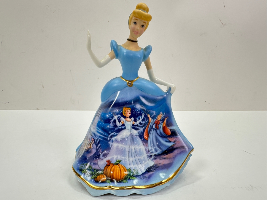 Just Added - Vintage 2004 Disney Forever Cinderella Bell Bradford Editions 6'H [Photo 2]
