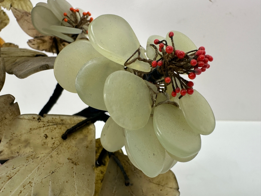 Just Added - Vintage Jade Stone Carved Bonsai Tree 11W X 12H [Photo 3]