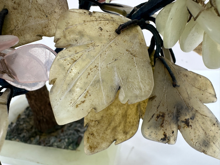 Just Added - Vintage Jade Stone Carved Bonsai Tree 11W X 12H [Photo 4]