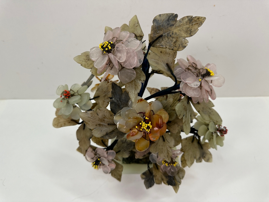 Just Added - Vintage Jade Stone Carved Bonsai Tree 11W X 12H [Photo 7]