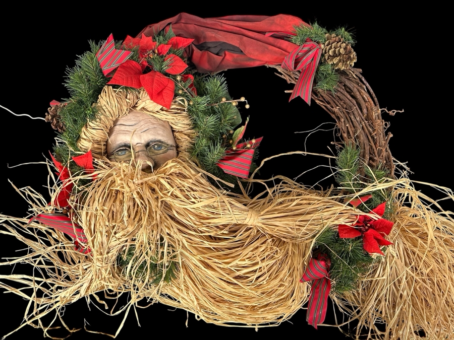 Just Added - Large 32'W Santa Claus Christmas Wreath [Photo 1]