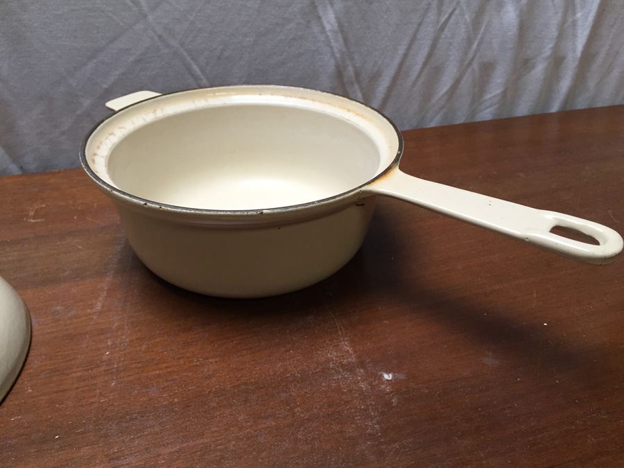 Vintage Le Creuset France Cast Iron Skillet and Pot [Photo 4]