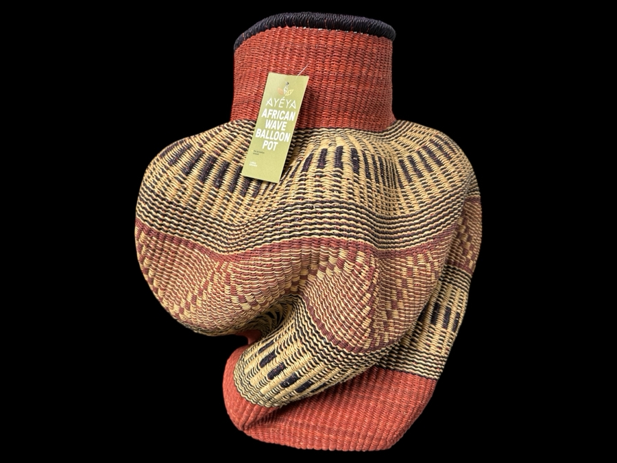 Just Added - New Large Ayeya African Wave Balloon Pot 26'H