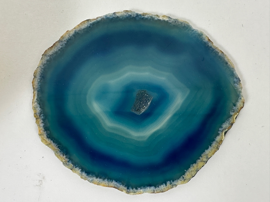 Just Added - Lot of Polished Agate Stones Including Three Carved Bowls Trinket Dishes [Photo 8]