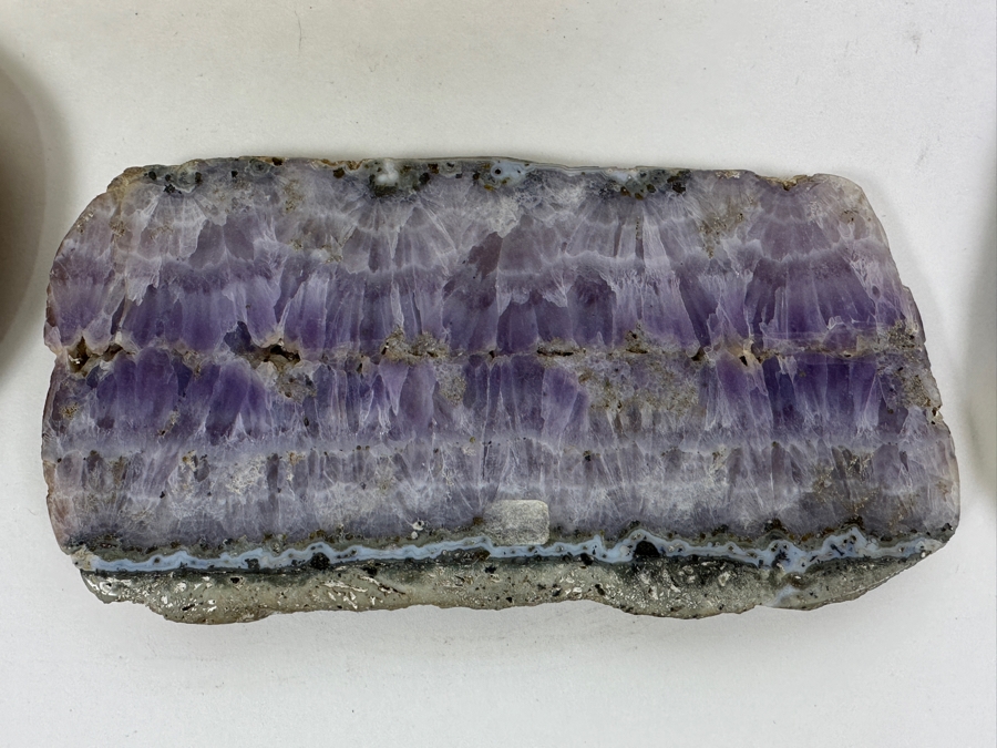 Just Added - Lot of Polished Agate Stones Including Three Carved Bowls Trinket Dishes [Photo 4]