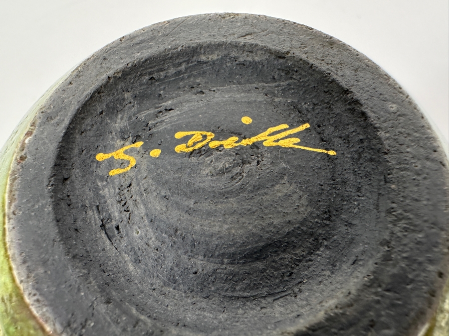 Just Added - Signed Jeremy Diller Raku Jar 6.5'H [Photo 7]