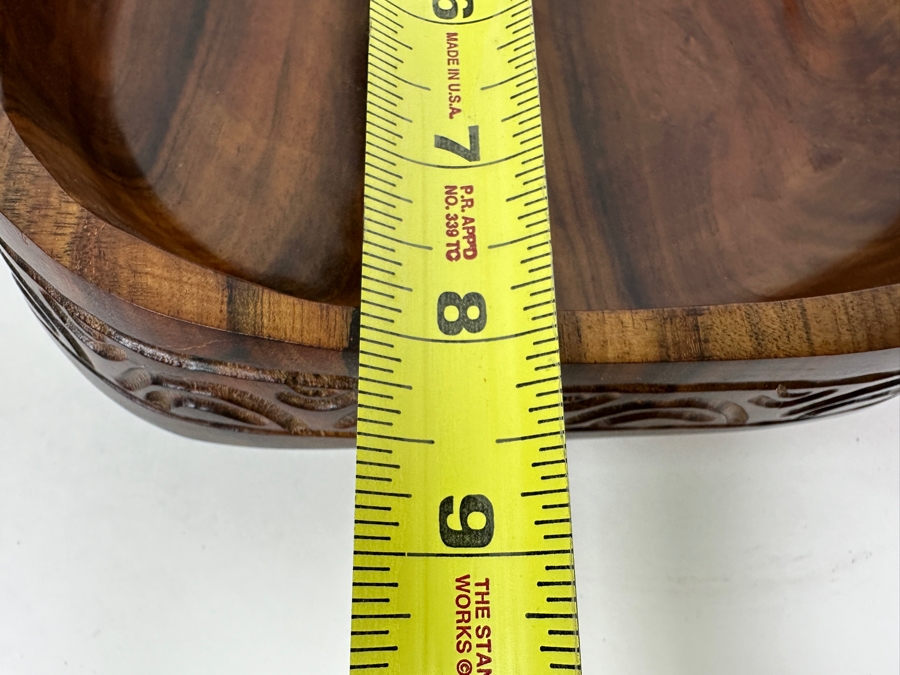 Just Added - Handcarved Hardwood Bowl 8 x 8 x 3 [Photo 9]