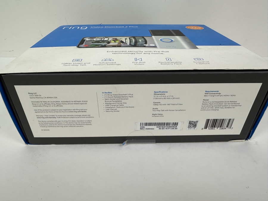 Just Added - New in Box Ring Video Doorbell 3 Plus [Photo 3]
