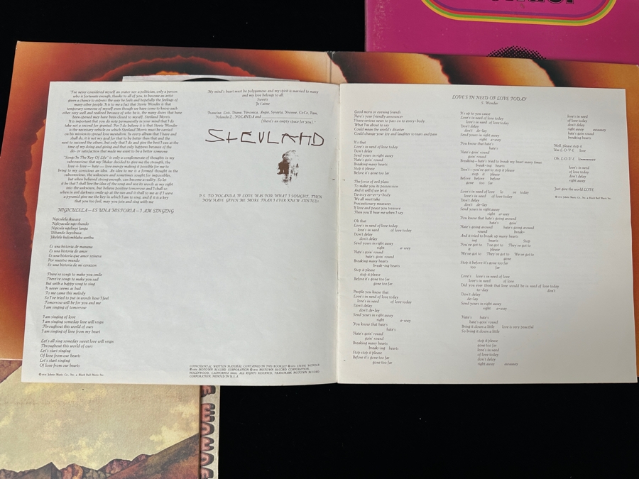 Just Added - Lot of (4) Stevie Wonder Vinyl Record Albums [Photo 15]