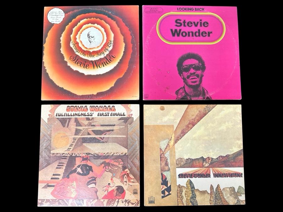 Just Added - Lot of (4) Stevie Wonder Vinyl Record Albums