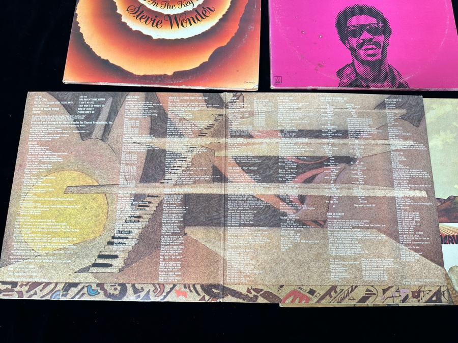 Just Added - Lot of (4) Stevie Wonder Vinyl Record Albums [Photo 7]