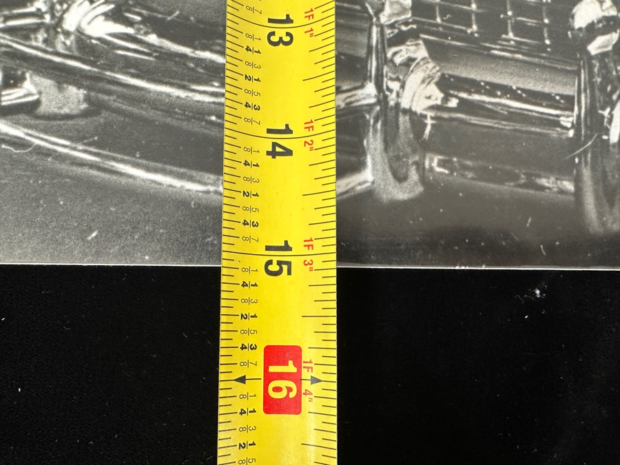 Just Added - Dave Hammel Photograph Mounted On Foam Board Of Leo Carrillo Astride the Hood Ornament of His Favorite Chrysler Town & Country Convertible 18.5' x 15' [Photo 8]