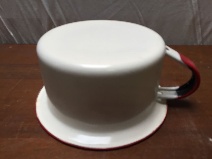 Porcelain Enameld Ware Vogue Handled Bowl Cup [Photo 5]