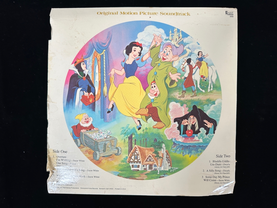 Just Added - Walt Disney's Snow White And The Seven Dwarfs Disney Picture Disc Vinyl Record [Photo 4]