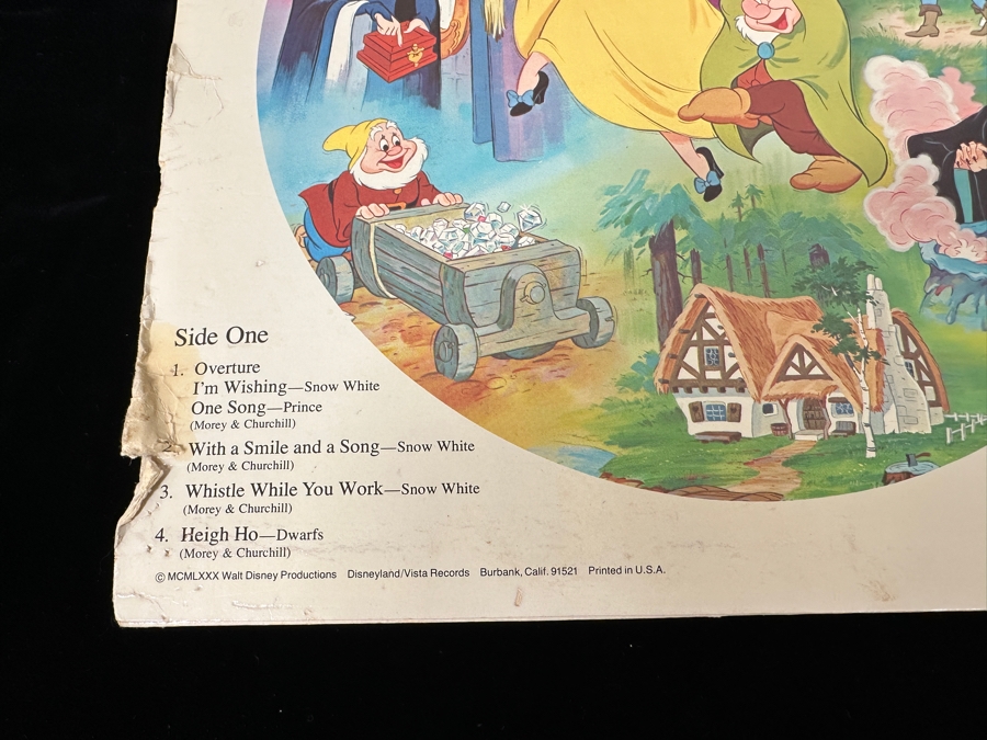 Just Added - Walt Disney's Snow White And The Seven Dwarfs Disney Picture Disc Vinyl Record [Photo 5]