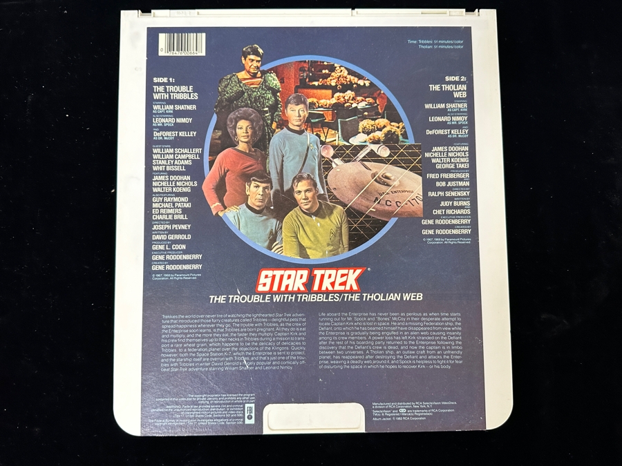 Just Added - RCA SelectaVision VideoDisc STAR TREK 'The Trouble With Tribbles' & 'The Tholian Web' From The Classic TV Series Capacitance Electronic Disc (CED) [Photo 3]