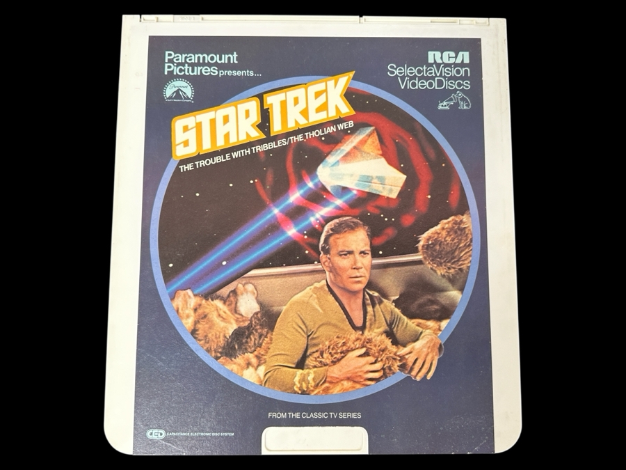 Just Added - RCA SelectaVision VideoDisc STAR TREK 'The Trouble With Tribbles' & 'The Tholian Web' From The Classic TV Series Capacitance Electronic Disc (CED) [Photo 1]