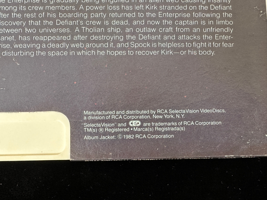 Just Added - RCA SelectaVision VideoDisc STAR TREK 'The Trouble With Tribbles' & 'The Tholian Web' From The Classic TV Series Capacitance Electronic Disc (CED) [Photo 6]