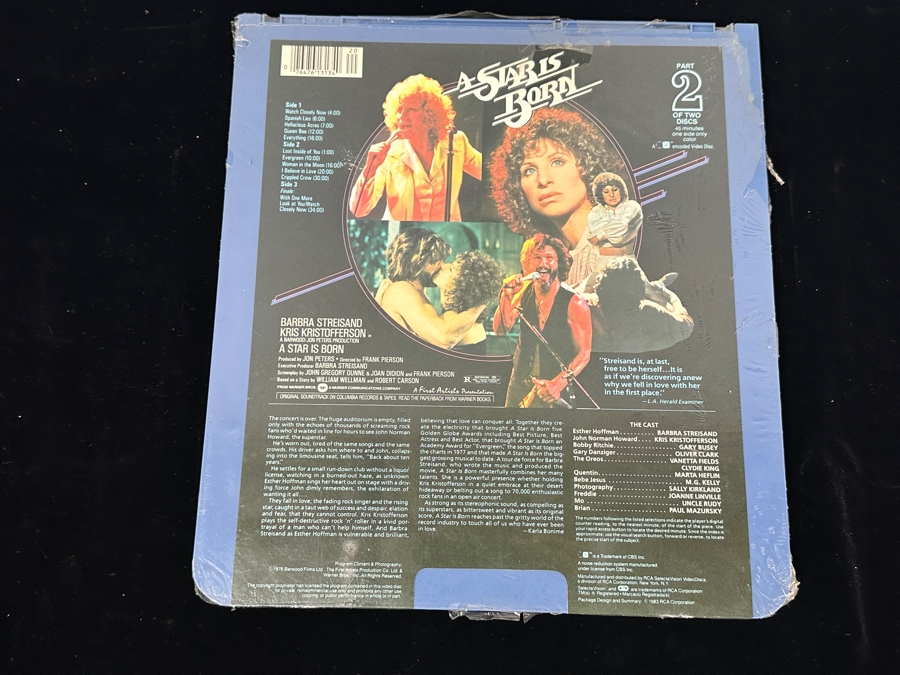 Just Added - RCA SelectaVision VideoDisc Factory Sealed A Star Is Born Movie 2 Discs Capacitance Electronic Disc (CED) [Photo 4]