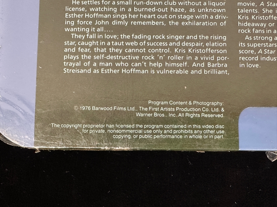 Just Added - RCA SelectaVision VideoDisc Factory Sealed A Star Is Born Movie 2 Discs Capacitance Electronic Disc (CED) [Photo 6]