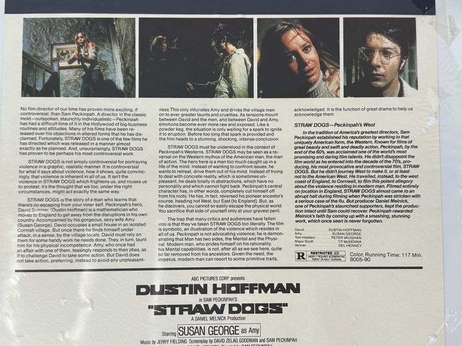 Just Added - RCA SelectaVision VideoDisc Factory Sealed Straw Dogs Movie With Dustin Hoffman Capacitance Electronic Disc (CED) [Photo 4]