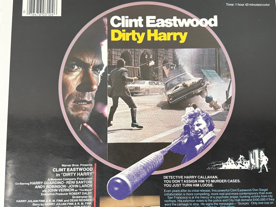 Just Added - RCA SelectaVision VideoDisc Factory Sealed Clint Eastwood In Dirty Harry Movie Capacitance Electronic Disc (CED) [Photo 4]
