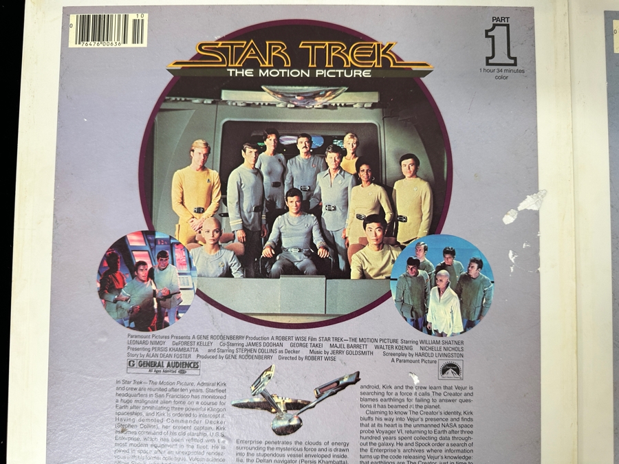 Just Added - RCA SelectaVision VideoDisc STAR TREK The Motion Picture Movie 2 Discs Capacitance Electronic Disc (CED) [Photo 5]