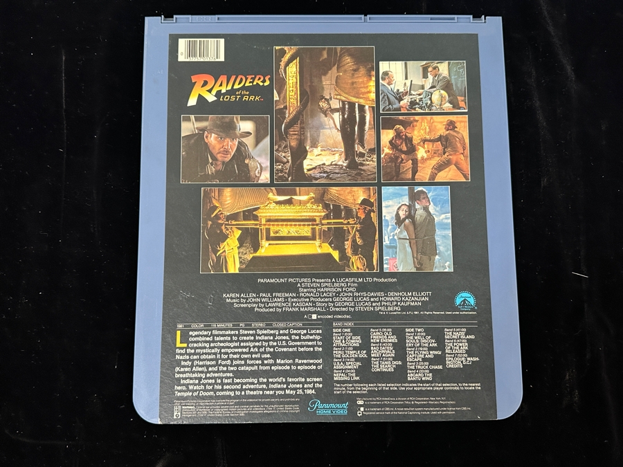 Just Added - RCA SelectaVision VideoDisc Raiders Of The Lost Ark Movie Capacitance Electronic Disc (CED) [Photo 4]